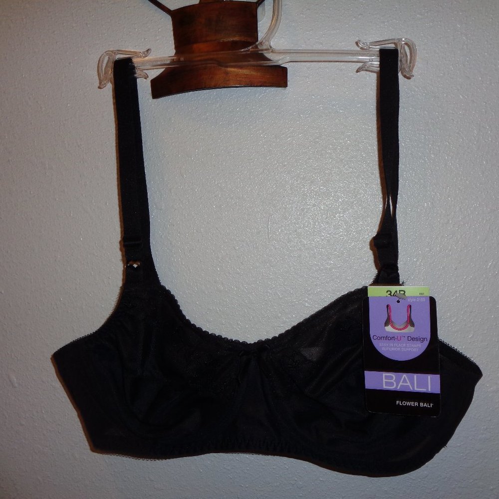 Bali Comfort-U Flower Full-Figure Bra 0180 34B